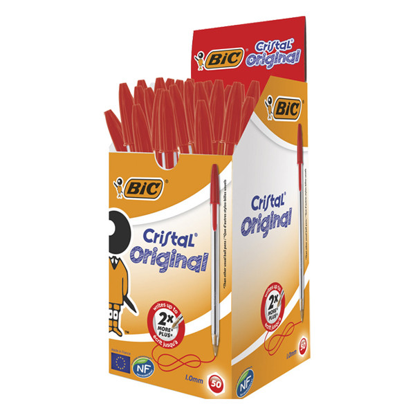 BIC Cristal balpen rood (50 stuks) 8373619 224612 - 1