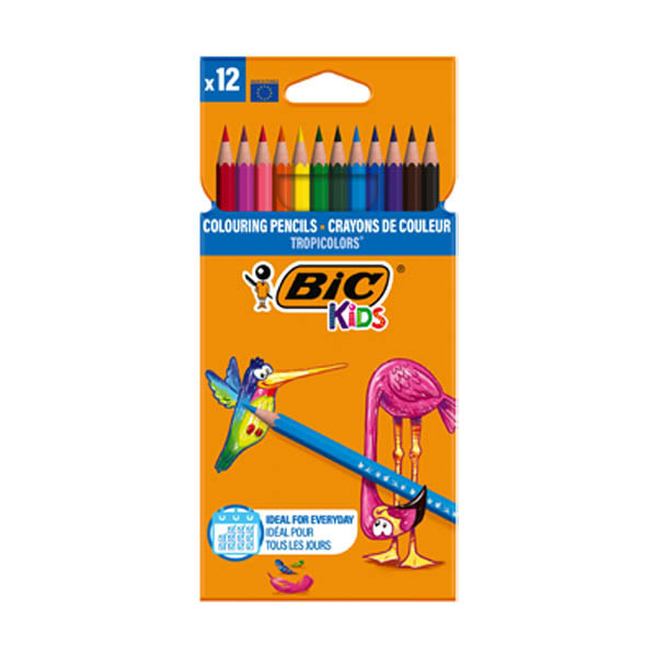 BIC Kids Tropicolors kleurpotloden in etui (12 stuks) 83256611 240463 - 1