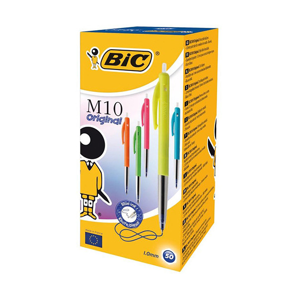BIC M10 Clic balpen medium assorti (50 stuks) 8935821 224661 - 1