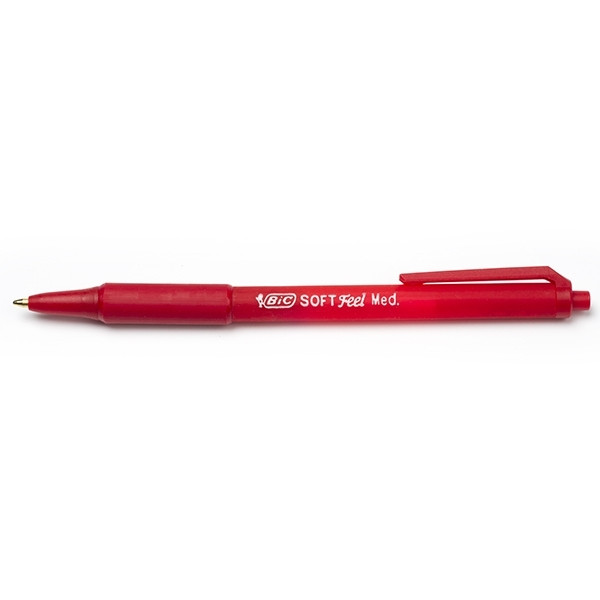 BIC Soft Feel Clic Grip balpen rood (12 stuks) 8362342 224626 - 1