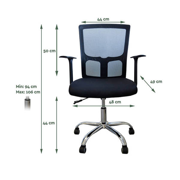 BRASQ OC200 Classic ergonomische bureaustoel 202123 - 2