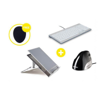 Bakker & Elkhuizen Premium toetsenbord, muis, muismat en laptopstand AZERTY 298255