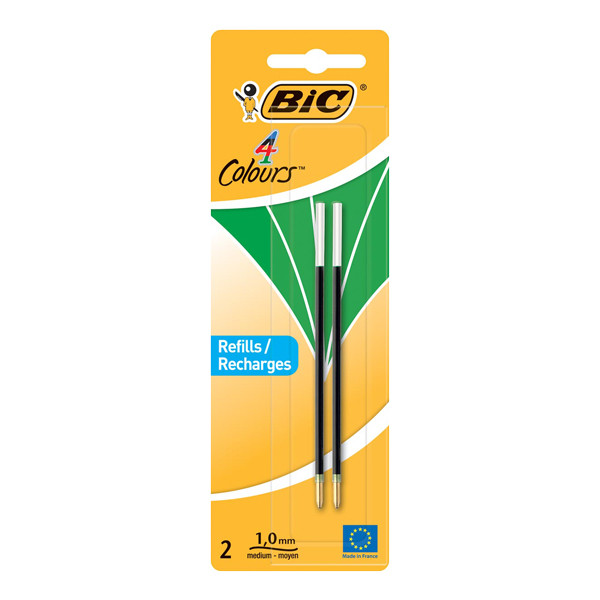 Bic balpen navulling 4 Colours Medium groen 2 stuks 929250 224656 - 1