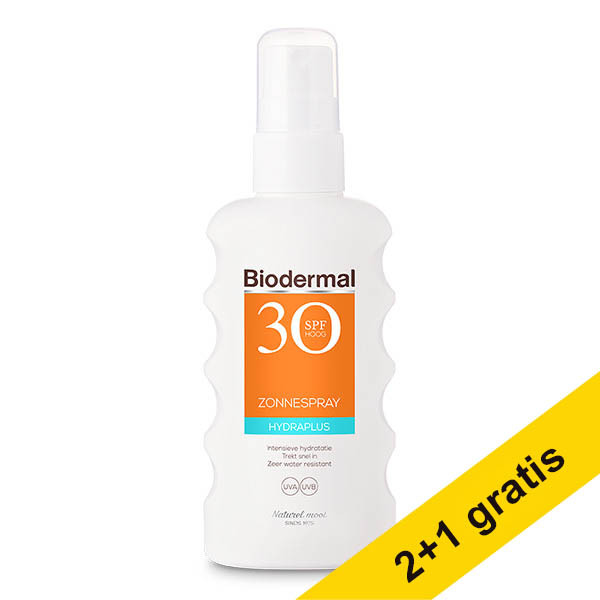 Aanbieding: 3x Biodermal Hydraplus Zonnespray SPF30 175 ml SBI00249 - 1