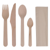 Biodore bestekset hout met servet (100 sets) 521154 402767 - 1