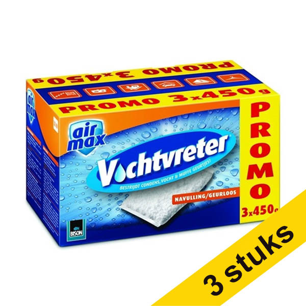 Bison Aanbieding: 3x Bison vochtvreter navulling geurloos (3 x 450 gram)  SBI00243 - 1