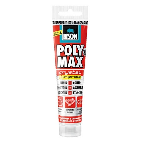 tussen Technologie Leidingen Bison Poly Max Crystal montagelijm wit (115 g) Bison 123inkt.be