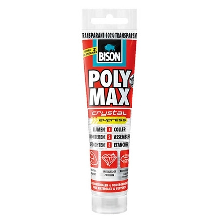 tussen Technologie Leidingen Bison Poly Max Crystal montagelijm wit (115 g) Bison 123inkt.be