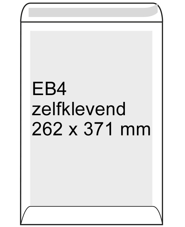 Bordrug envelop wit 262 x 371 mm - EB4 zelfklevend (10 stuks) 308570-10 209108 - 1