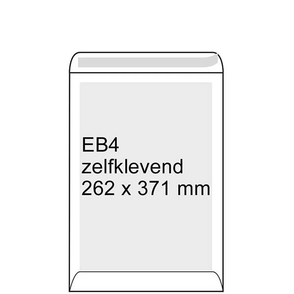 Bordrug envelop wit 262 x 371 mm - EB4 zelfklevend (10 stuks) 209108 - 1