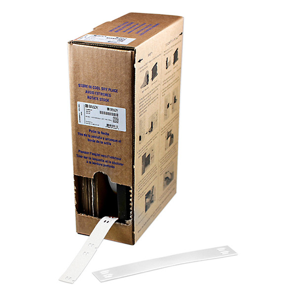 Brady BM-10X75-7598-WT polyester tags wit 10 mm x 75 mm (origineel) BM-10X75-7598-WT 148017 - 1