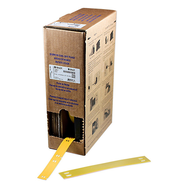 Brady BM-10X75-7598-YL polyester tags geel 10 mm x 75 mm (origineel) BM-10X75-7598-YL 148018 - 1