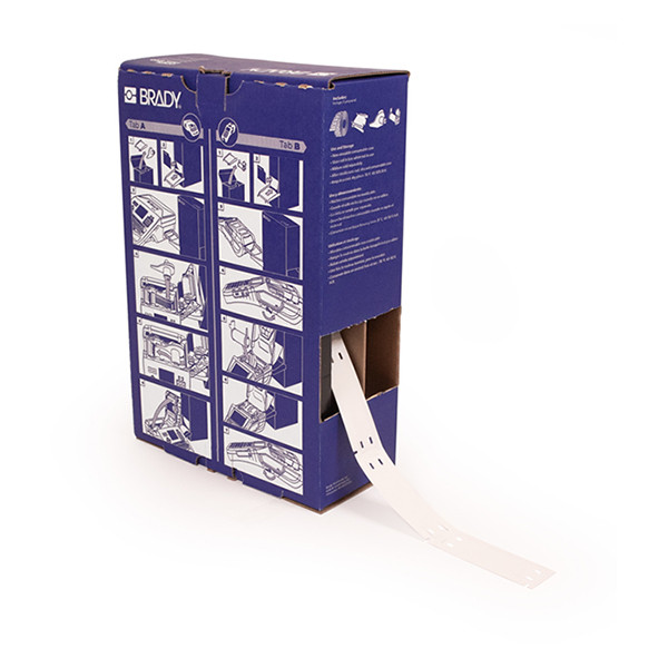 Brady BM-10x60-348-WT polyolefin tags wit 10 mm x 60 mm (origineel) BM-10x60-348-WT 148046 - 1