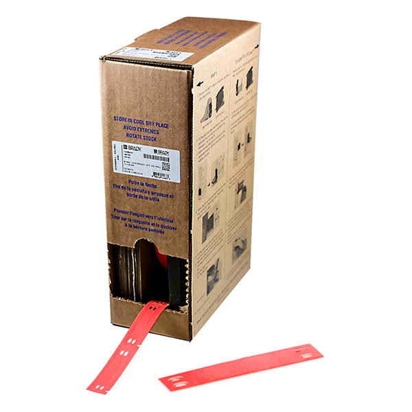 Brady BM-10x60-7643-RD polyurethaan tags rood 10 mm x 60 mm (origineel) BM-10x60-7643-RD 148042 - 1