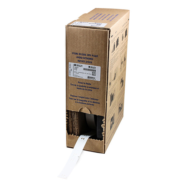 Brady BM-10x60-7643-WT polyurethaan tags wit 10 mm x 60 mm (origineel) BM-10x60-7643-WT 148050 - 1