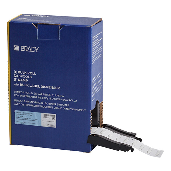 Brady BM-125-1-312 tape krimpkous wit Ø 3,18 mm x 25,40 mm (origineel) BM-125-1-312 148008 - 1