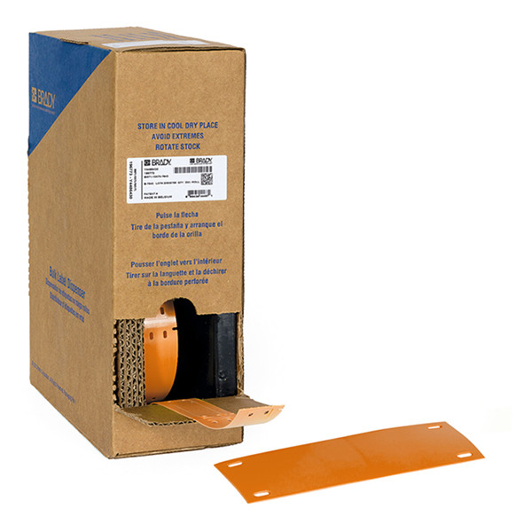 Brady BM-25x75-7643-OR polyurethaan tags oranje 25 mm x 75 mm (origineel) BM-25x75-7643-OR 148007 - 1