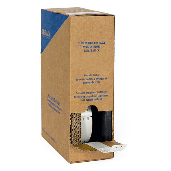 Brady BM-25x75-7643-WT polyurethaan tags wit 25 mm x 75 mm (origineel) BM-25x75-7643-WT 148022 - 1