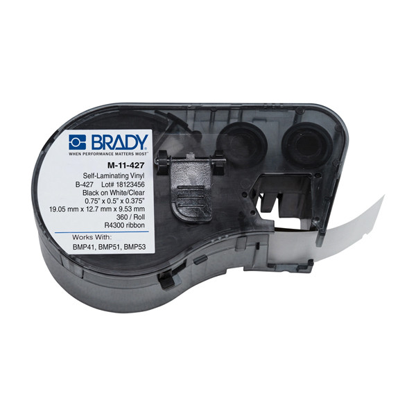 Brady M-11-427 gelamineerde vinyl labels 19,05 mm x 12,7 mm x 9,53 mm (origineel) M-11-427 146002 - 1