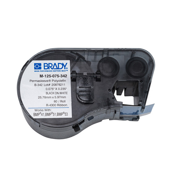 Brady M-125-075-342 tape krimpkous zwart op wit 19,05 mm x 6,00 mm (origineel) M-125-075-342 147004 - 1
