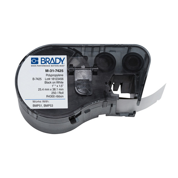 Brady M-31-7425 polypropyleen labels 25,4 mm x 38,1 mm (origineel) M-31-7425 146048 - 1
