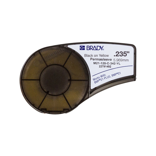 Brady M21-125-C-342-YL tape krimpkous zwart op geel 6,00 mm x 2,10 m (origineel) M21-125-C-342-YL 147146 - 1