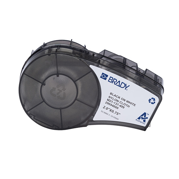Brady M21-137-499 tape nylonweefsel zwart op wit 50,80 mm x 19,05 mm (origineel) M21-137-499 147500 - 1