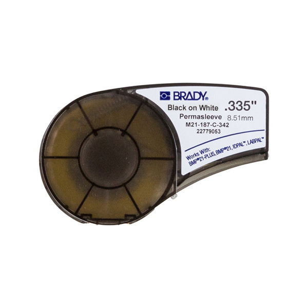 Brady M21-187-C-342 tape krimpkous zwart op wit 8,51 mm x 2,10 m (origineel) M21-187-C-342 147150 - 1