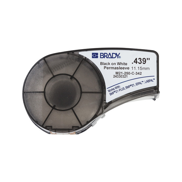 Brady M21-250-C-342 tape krimpkous zwart op wit 11,15 mm x 2,10 m (origineel) M21-250-C-342 147164 - 1