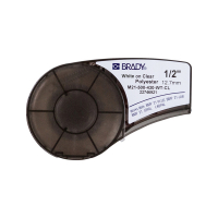 Brady M21-500-430-WT-CL tape polyester wit op transparant 12,7 mm x 6,40 m (origineel) M21-500-430-WT-CL 147212
