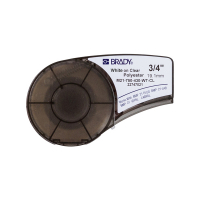 Brady M21-750-430-WT-CL tape polyester wit op transparant 19,1 mm x 6,40 m (origineel) M21-750-430-WT-CL 147252