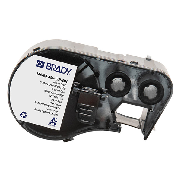 Brady M4-83-499-OR-BK nylonweefsel labels zwart op oranje Ø 12,7 mm (origineel) M4-83-499-OR-BK 148368 - 1