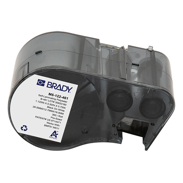 Brady M5-122-461 gelamineerde polyester labels 28,58 mm x 12,70 mm (origineel) M5-122-461 148044 - 1