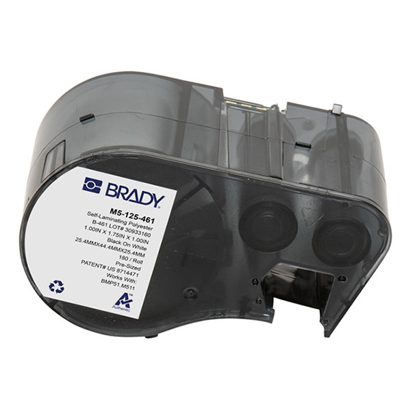 Brady M5-125-461 gelamineerde polyester labels zwart op wit 44,45 mm x 25,40 mm (origineel) M5-125-461 148001 - 1