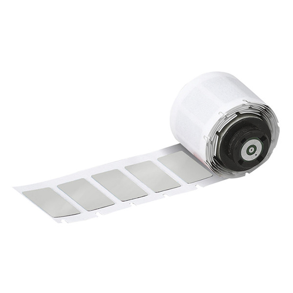 Brady M6-04-7593-SL gelamineerde polyester labels zilver 27 mm x 18 mm (origineel) M6-04-7593-SL 148071 - 1