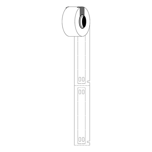 Brady M6-10x75-7598-WT polyurethaan tags wit 10 mm x 75 mm (origineel) M6-10x75-7598-WT 148053 - 1
