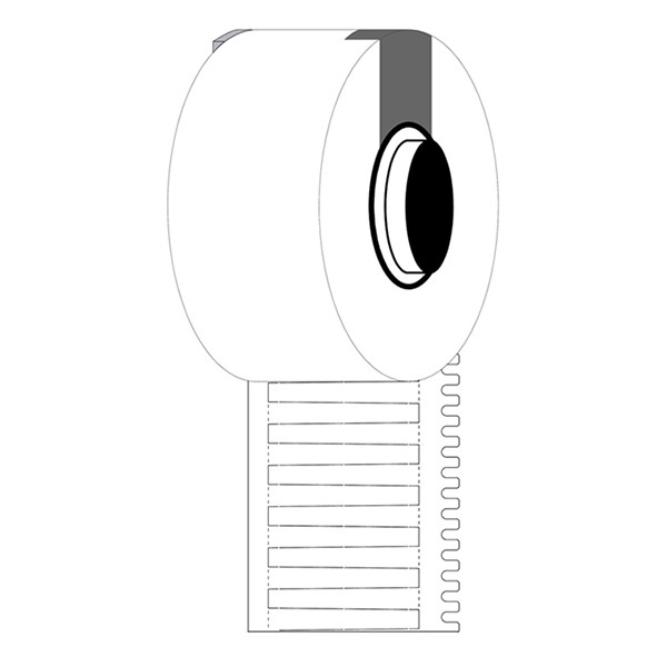 Brady M6-30x4.2-7596-WT vinyl labels wit 30 mm x 4,20 mm (origineel) M6-30x4.2-7596-WT 148057 - 1