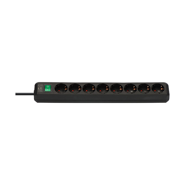 Brennenstuhl Eco-Line stekkerdoos met 8 stopcontacten schakelaar zwart (3 meter) 1159300018 399535 - 1