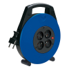 Brennenstuhl Vario Line kabelhaspel 4 stopcontacten zwart/blauw (5 meter) 404181 - 1
