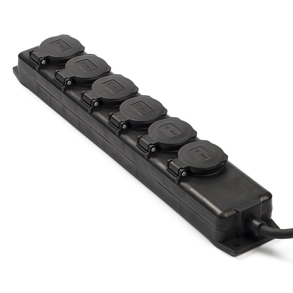 Brennenstuhl buiten stekkerdoos met 6 stopcontacten zwart (2 meter) 1159970 K060401123 - 1