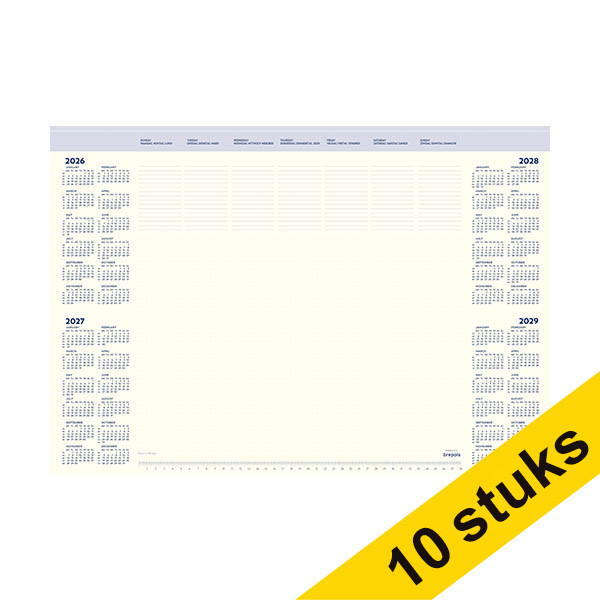 Aanbieding: 10x Brepols Office Mate bureauonderlegger 2027-2030 (35 vellen) 4-talig 440362 - 1