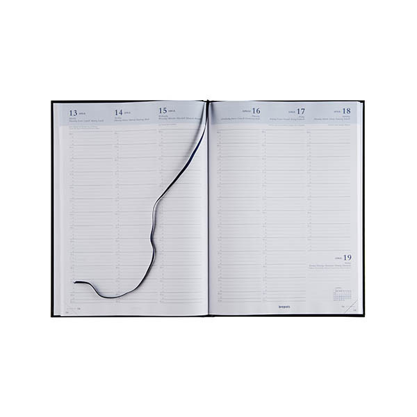 Aanbieding: 10x Brepols Omega Lima weekagenda met kwartierindeling 2027 zwart (1 week per 2 pagina's) 6-talig 440363 - 2