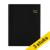 Aanbieding: 3x Brepols Timing Lima weekagenda met uurindeling 2027 zwart (1 week per 2 pagina's) 4-talig 440364 - 1