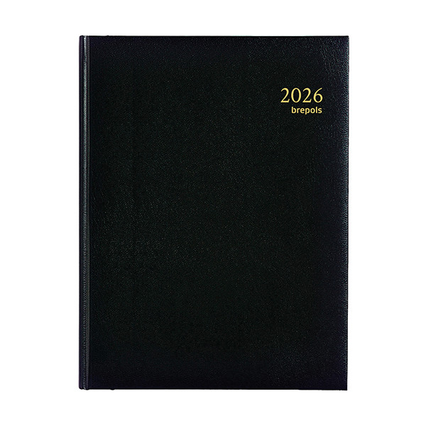 Brepols Ambassador Lima dagagenda met uurindeling 2026 zwart (1 dag per pagina) 6-talig 0.116.1256.01.6.0 262427 - 1
