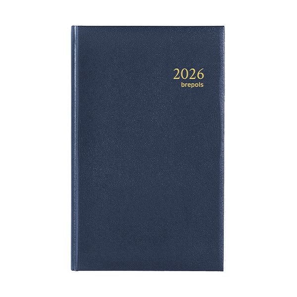 Brepols Brefix Lima dagagenda met halfuurindeling 2026 blauw (1 dag per pagina) 6-talig 0.016.1256.06.6.0 262426 - 1