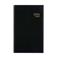 Brepols Brefix Lima dagagenda met halfuurindeling 2026 zwart (1 dag per pagina) 6-talig 0.016.1256.01.6.0 262425