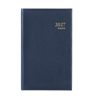 Brepols Brefix Lima dagagenda met halfuurindeling 2027 blauw (1 dag per pagina) 6-talig 440249