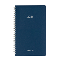Brepols Breform Polyprop dagagenda met uurindeling 2026 blauw (1 dag per pagina) 6-talig 0.516.4910.06.4.0 262444