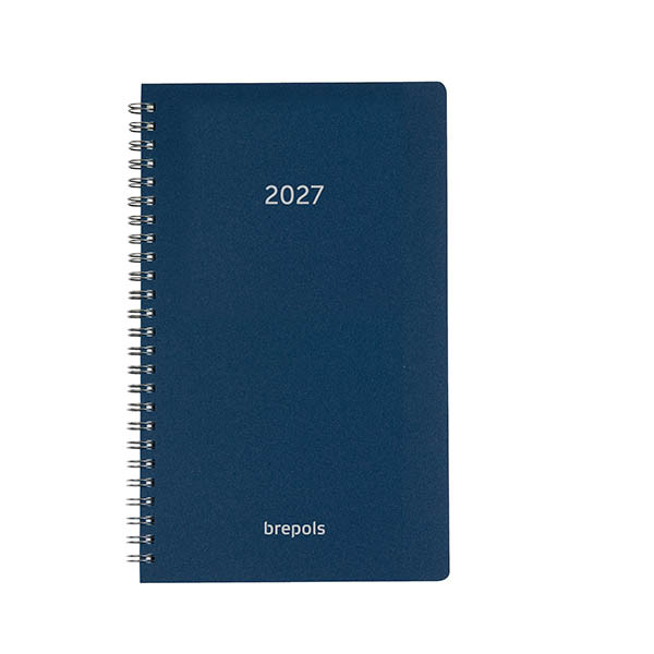 Brepols Breform Polyprop dagagenda met uurindeling 2027 blauw (1 dag per pagina) 6-talig 440269 - 1