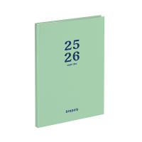 Brepols Bretime Coral 16 maanden weekagenda met uurindeling 2025-2026 groen (1 week per 2 pagina's) 6-talig 2.066.0285.99.6.0GR 262384